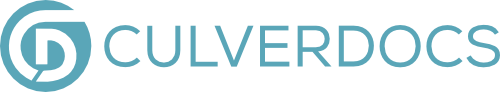blue Culverdocs written logo