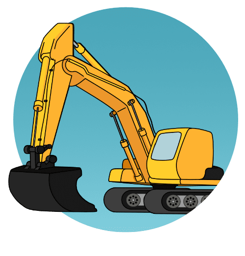 Equipment And Machinery use case factory icon in navy